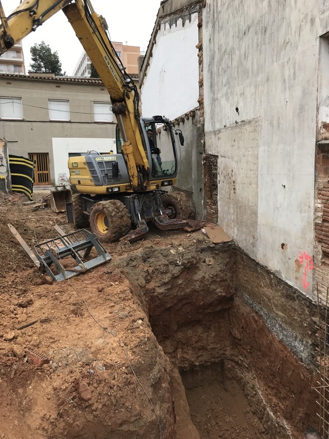 Excavación a 3,5 m profundidad