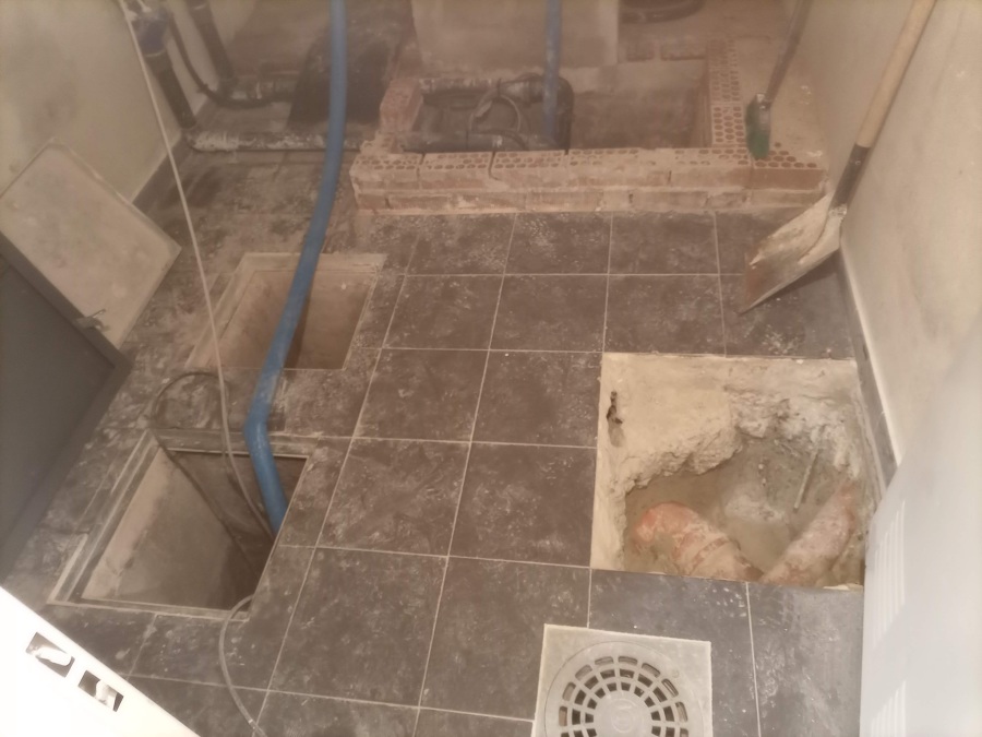 Excavación de 220cm x 160cm