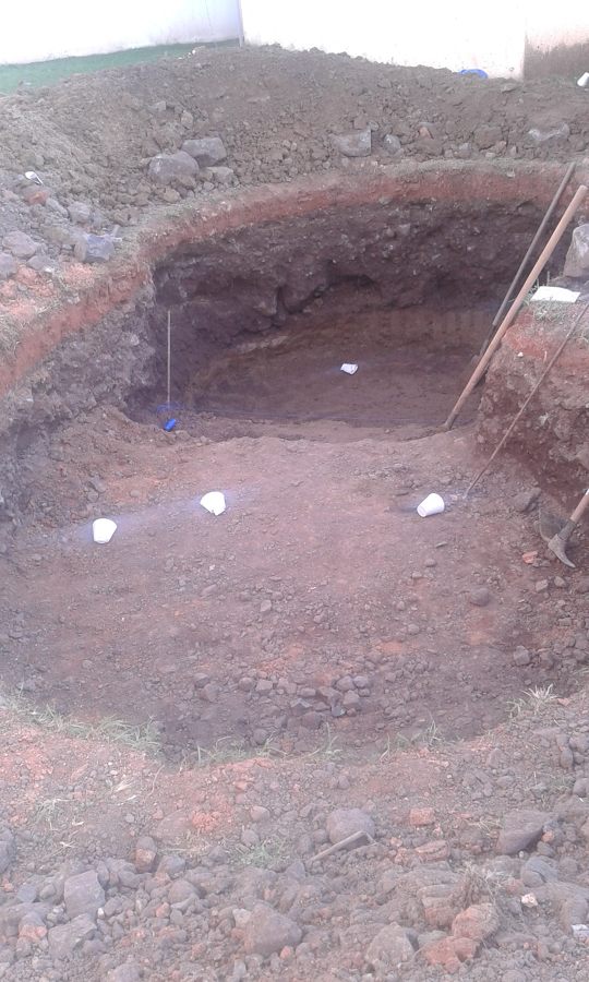 Excavacion para construcción de piscina