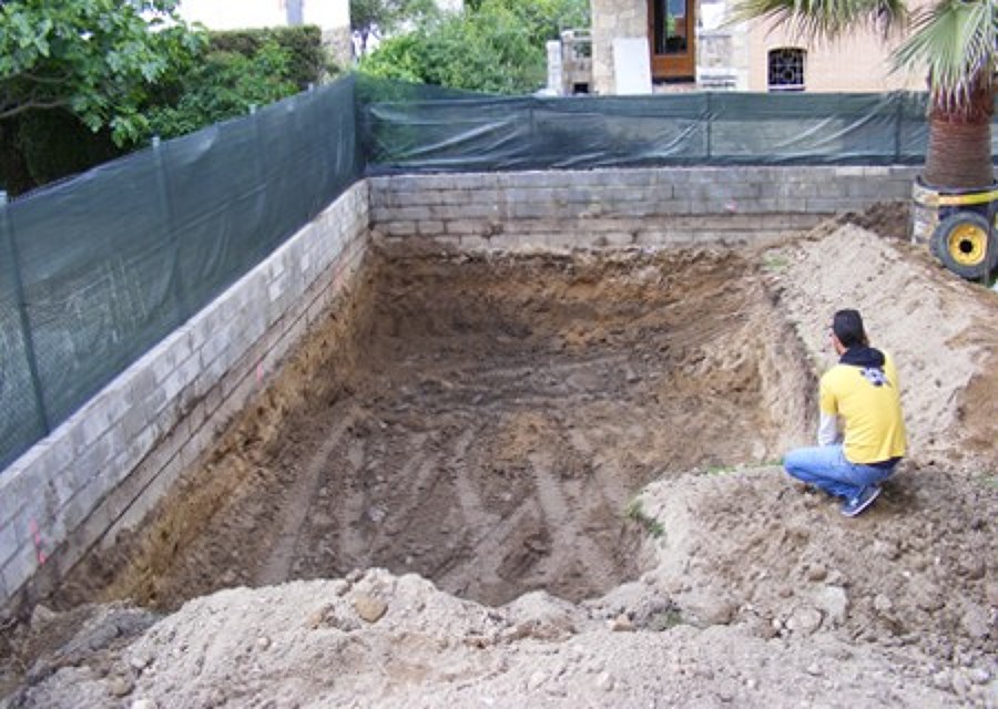 excavación piscina