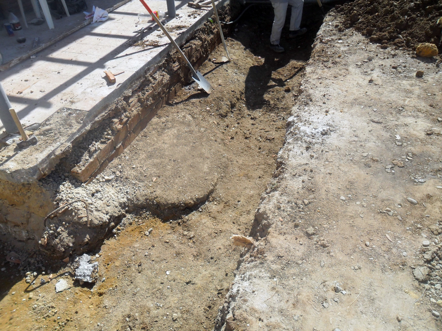 Excavación y hormigonado