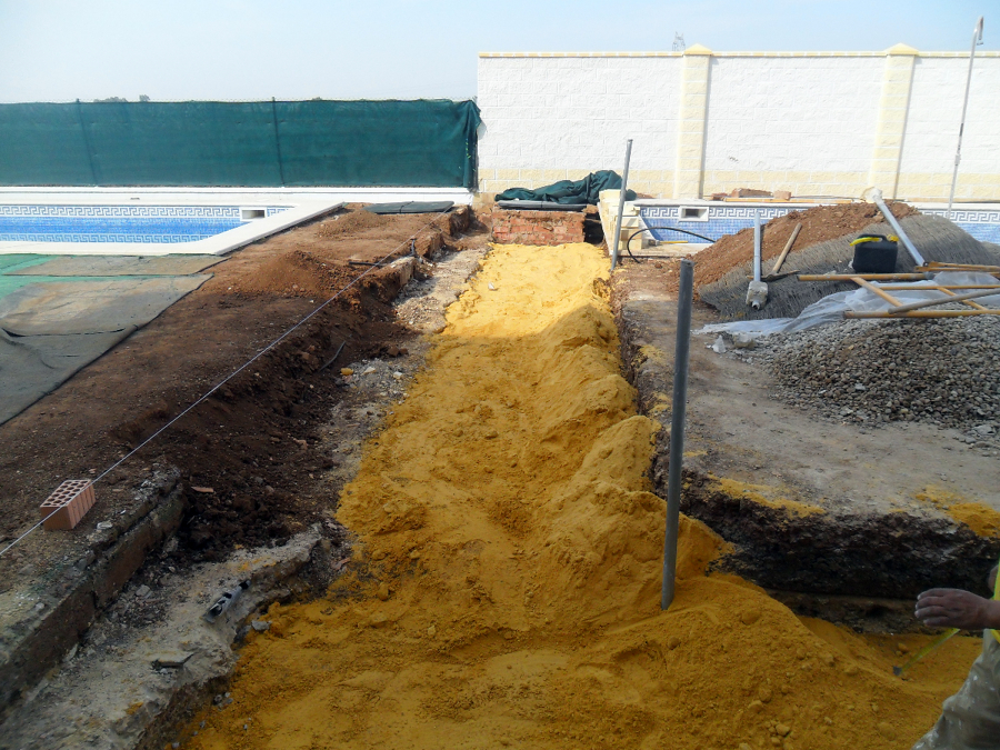 Excavación y hormigonado