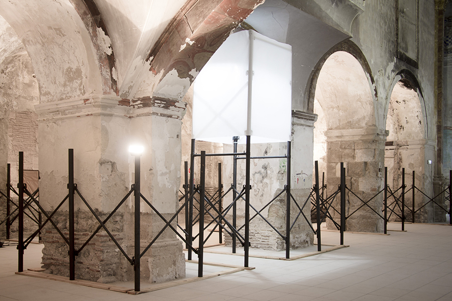 Exposición sobre obras de consolidación estructural en San Jerónimo de Baza.