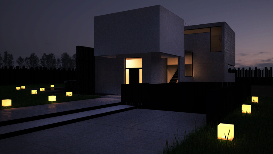 Exterior de vivienda moderna