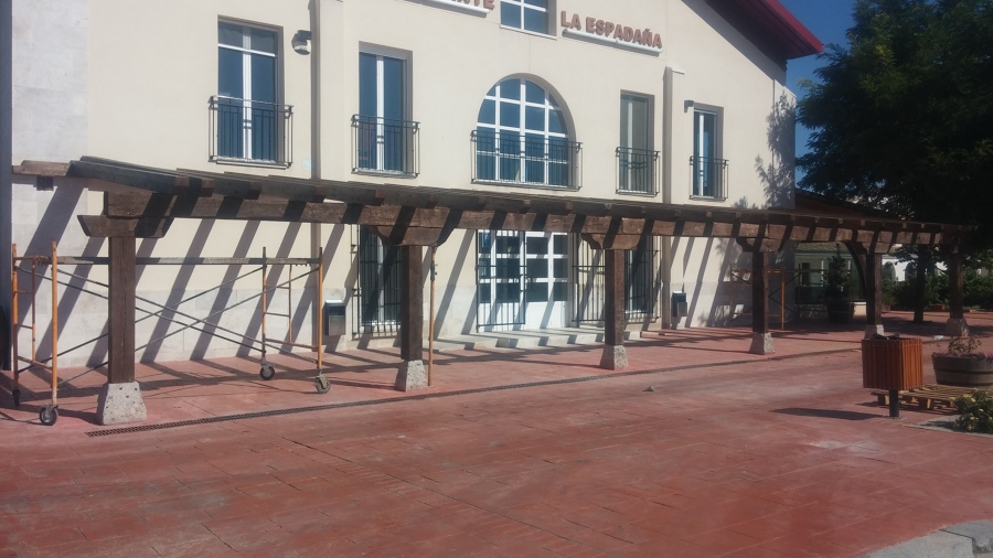 Fachada con estructura