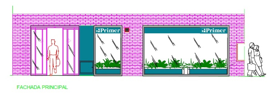 Fachada de acceso a negocio