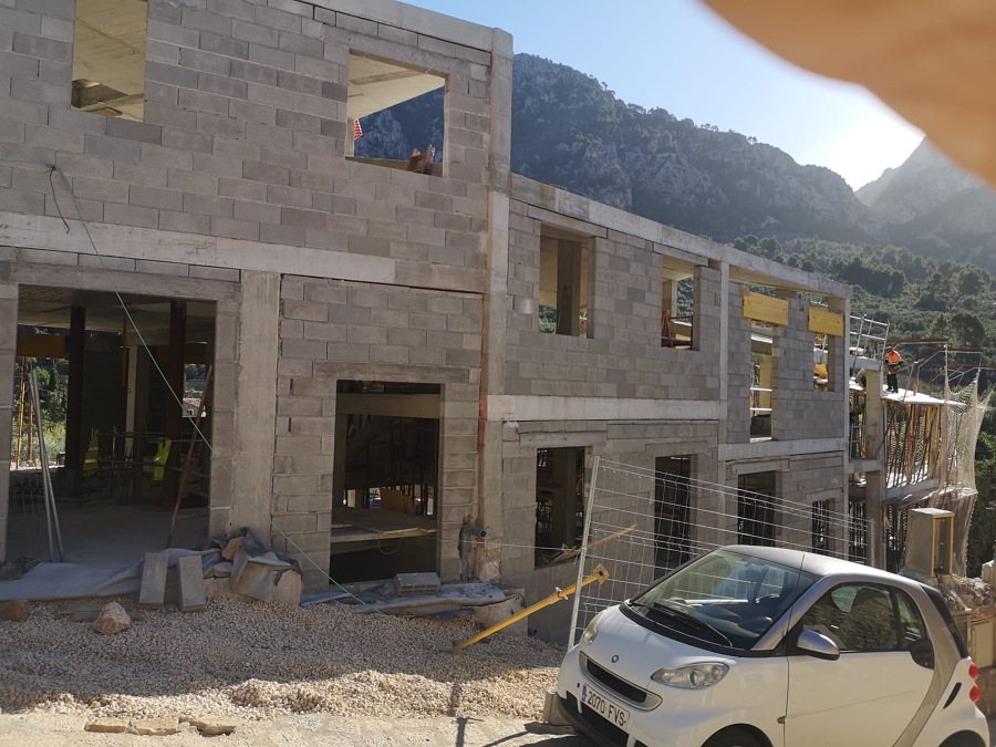 Fachada en construcción