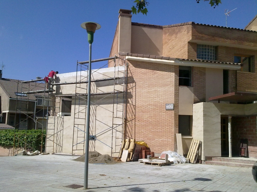 Fachada en obras