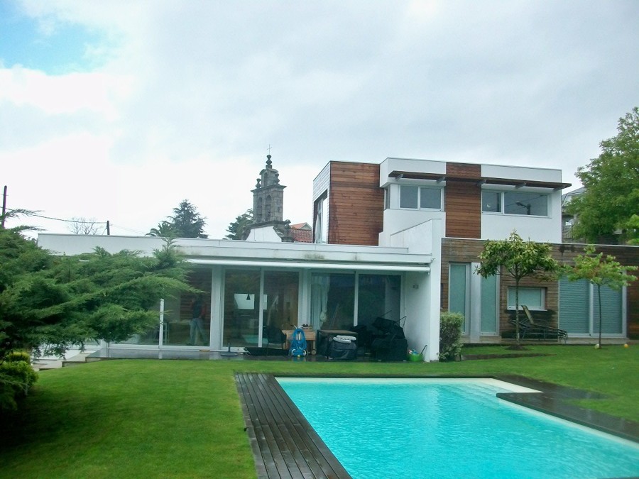 Fachada interior a jardin