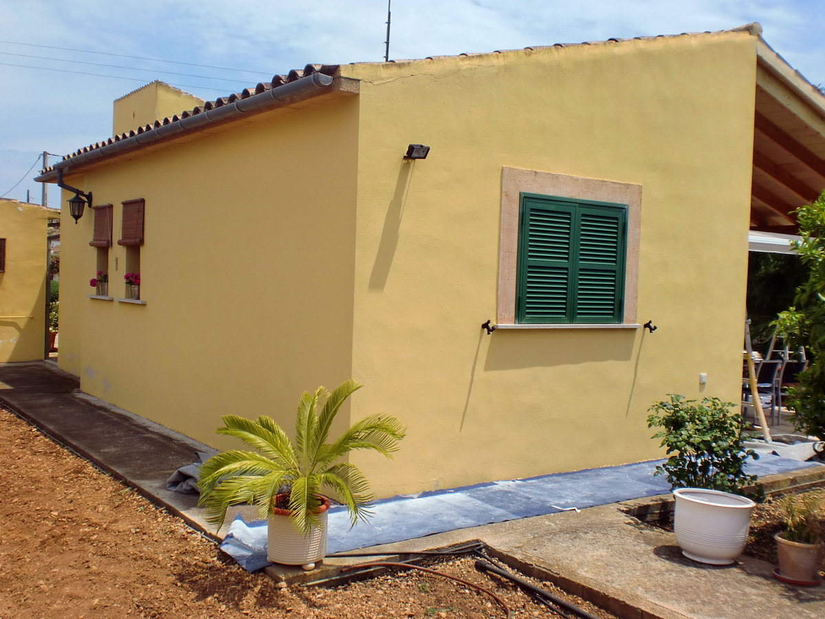 Fachada- limpieza de piedra- techo bovedilla-hidrofugante fiola