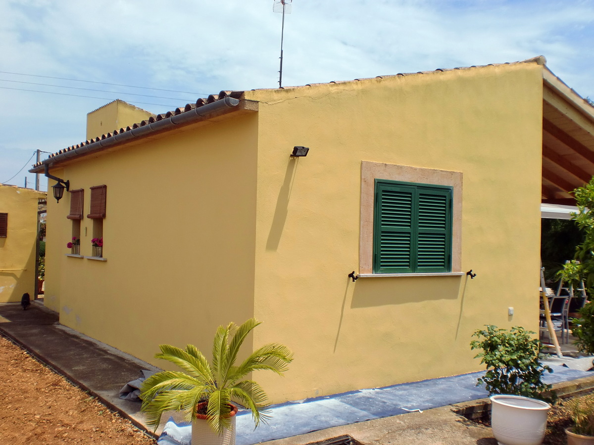 Fachada- limpieza de piedra- techo bovedilla-hidrofugante fiola