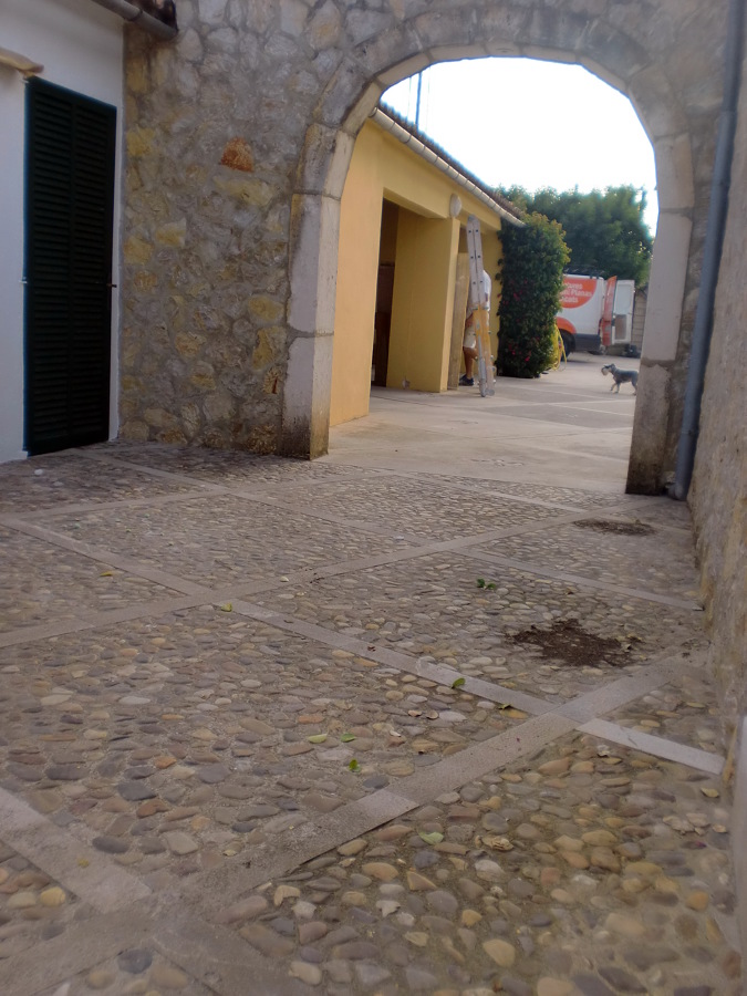 Fachada- limpieza de piedra- techo bovedilla-hidrofugante fiola