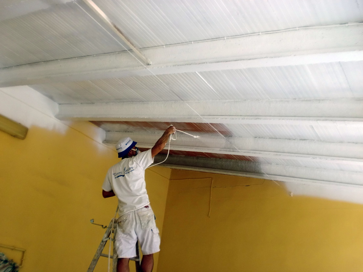 Fachada- limpieza de piedra- techo bovedilla-hidrofugante fiola