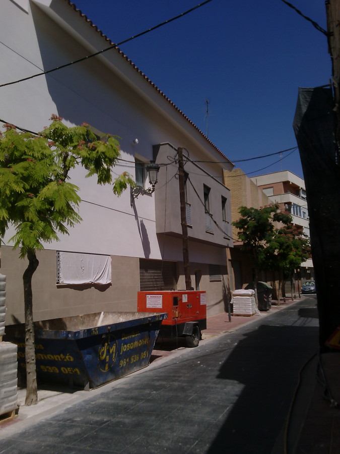 Fachada monocapa 2 colores