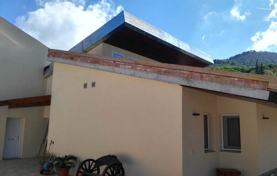 Fachada Norte en construccion