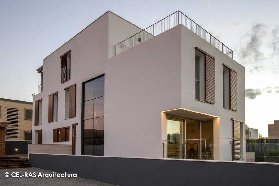 Fachada posterior de la vivienda