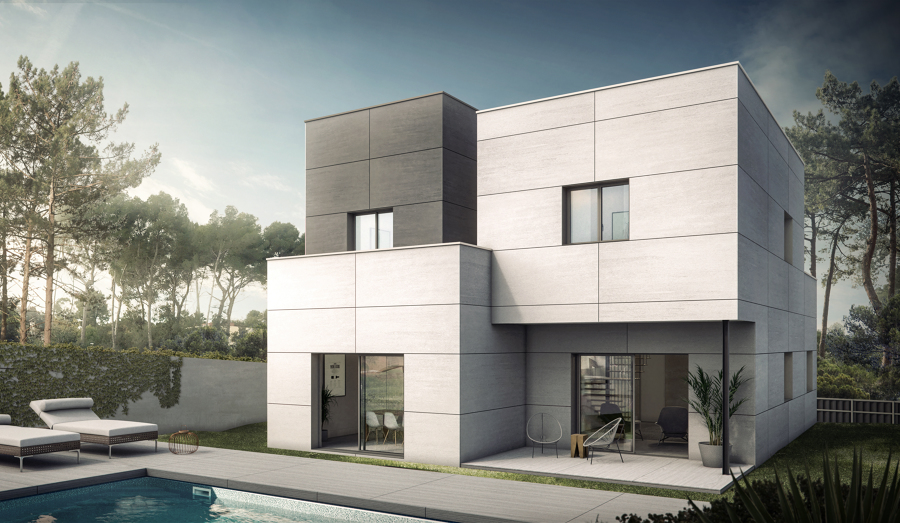 Fachada posterior / piscina