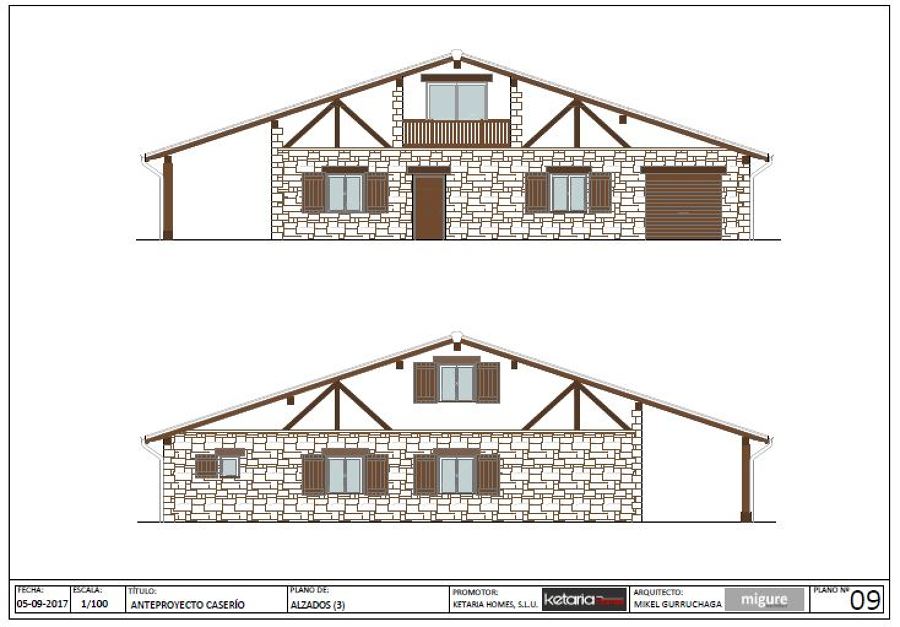 FACHADA PRINCIPAL y TRASERA