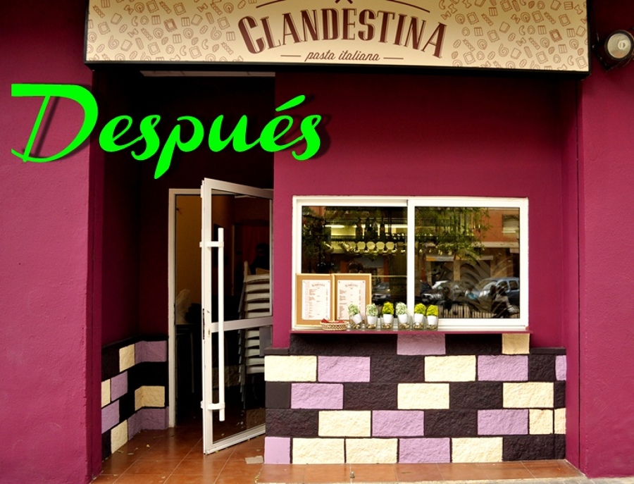 fachada saneada y pintada