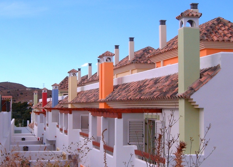fachada trasera a patios