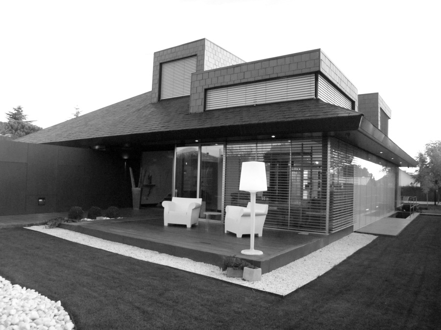 Fachada Vivienda Unifamiliar en Madrid