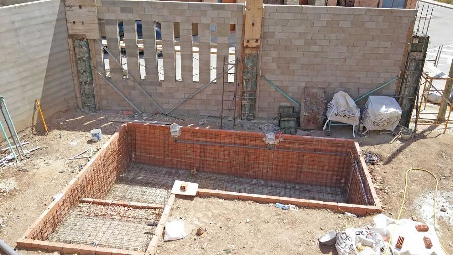 Fase de construcción de la picina