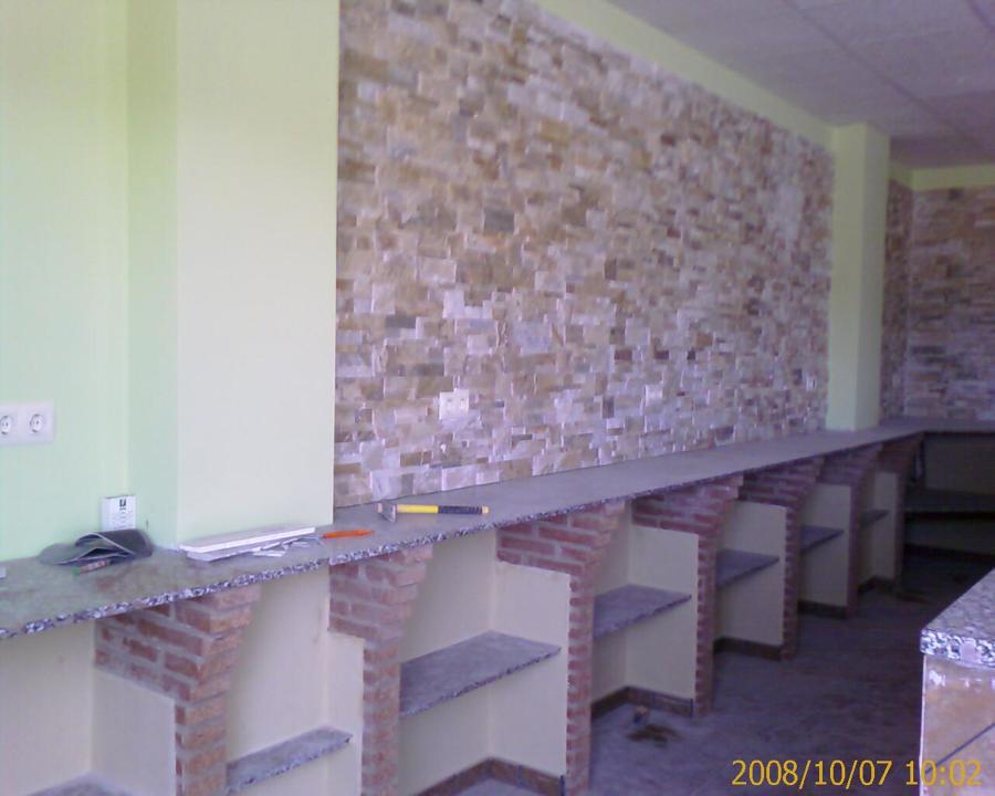 Fondo detrás de barra bar en cafetería