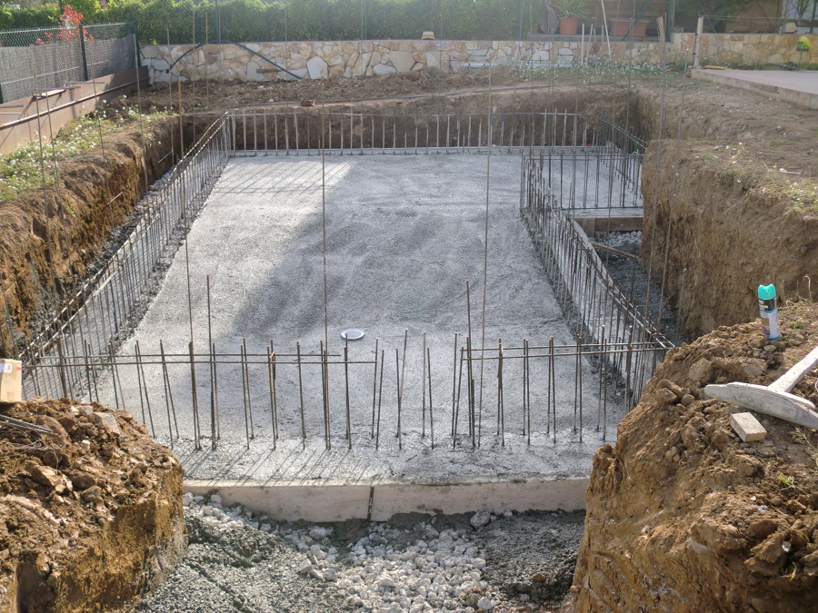 Formación de losa de hormigón