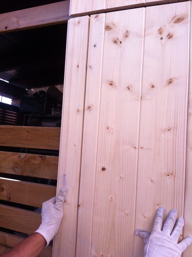 Forrado de puerta en madera