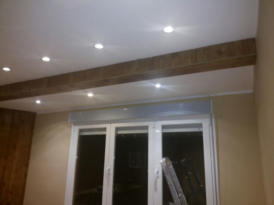 Forrar Viga Techo antes de molduras finales