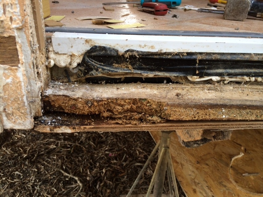 foto lateral del estado de la estructura de la terraza