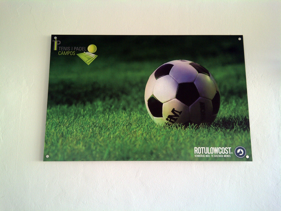 Fotografía impresión digital sobre aluminio - Club de Pádel Campos