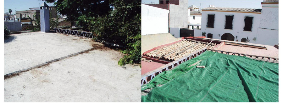 Fotografías de la planta alta del estado inicial de la vivienda