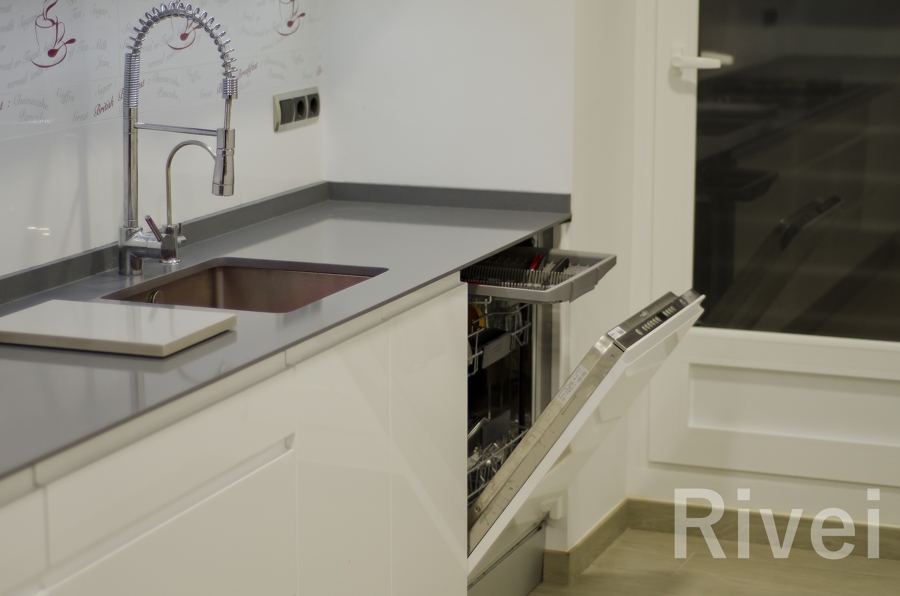 Fregadero y lavavajillas integrado