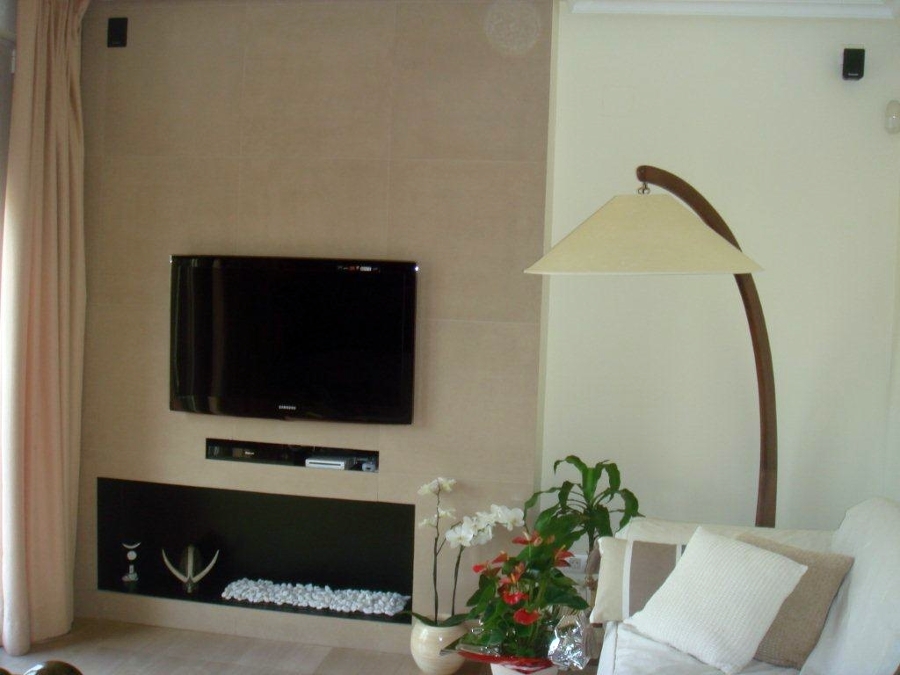 Frontal en pladur con chimenea