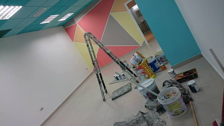 Geometrías pintadas a mano