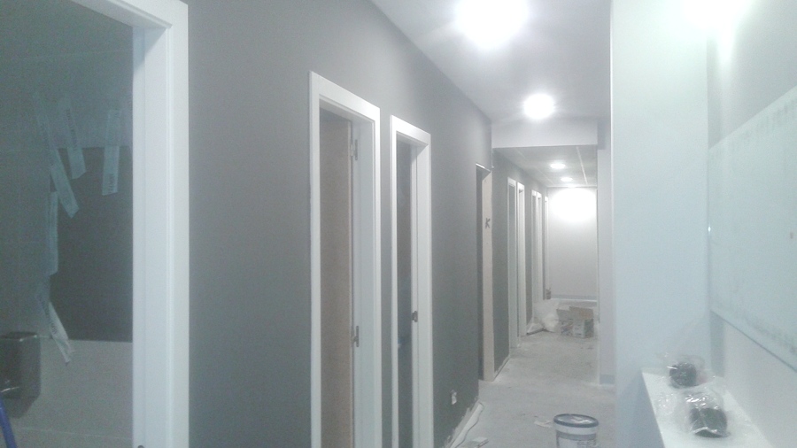 Gimnasio zona de aseos.