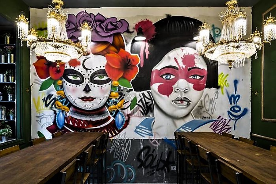 Graffity fusión comida mejicano-asiática