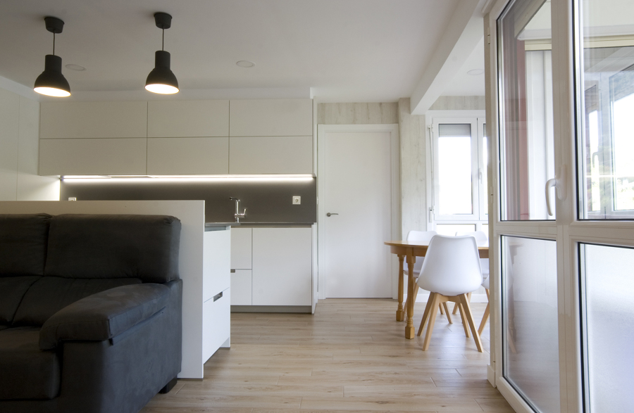 Gran espacio cocina-comedor-estar