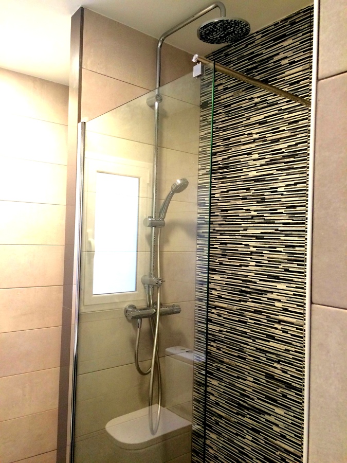 griferia con rociador gigante