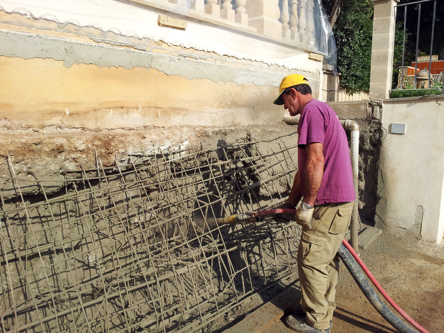 Gunitado de refuerzo.