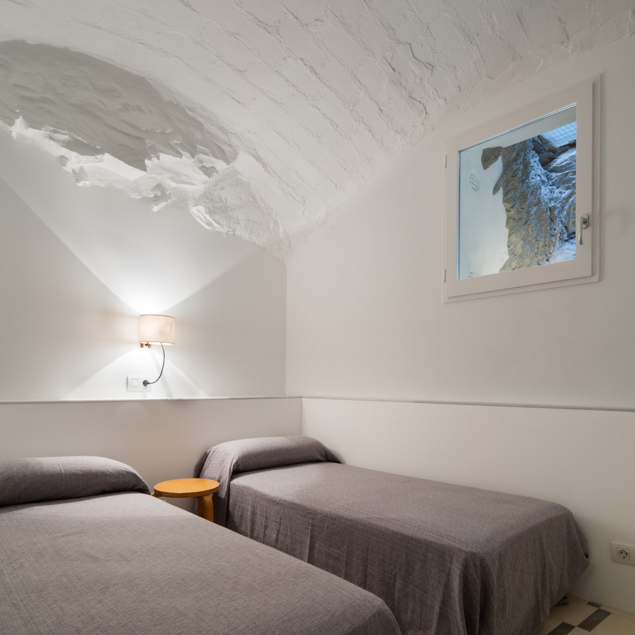 Habitación con aspecto de cueva 