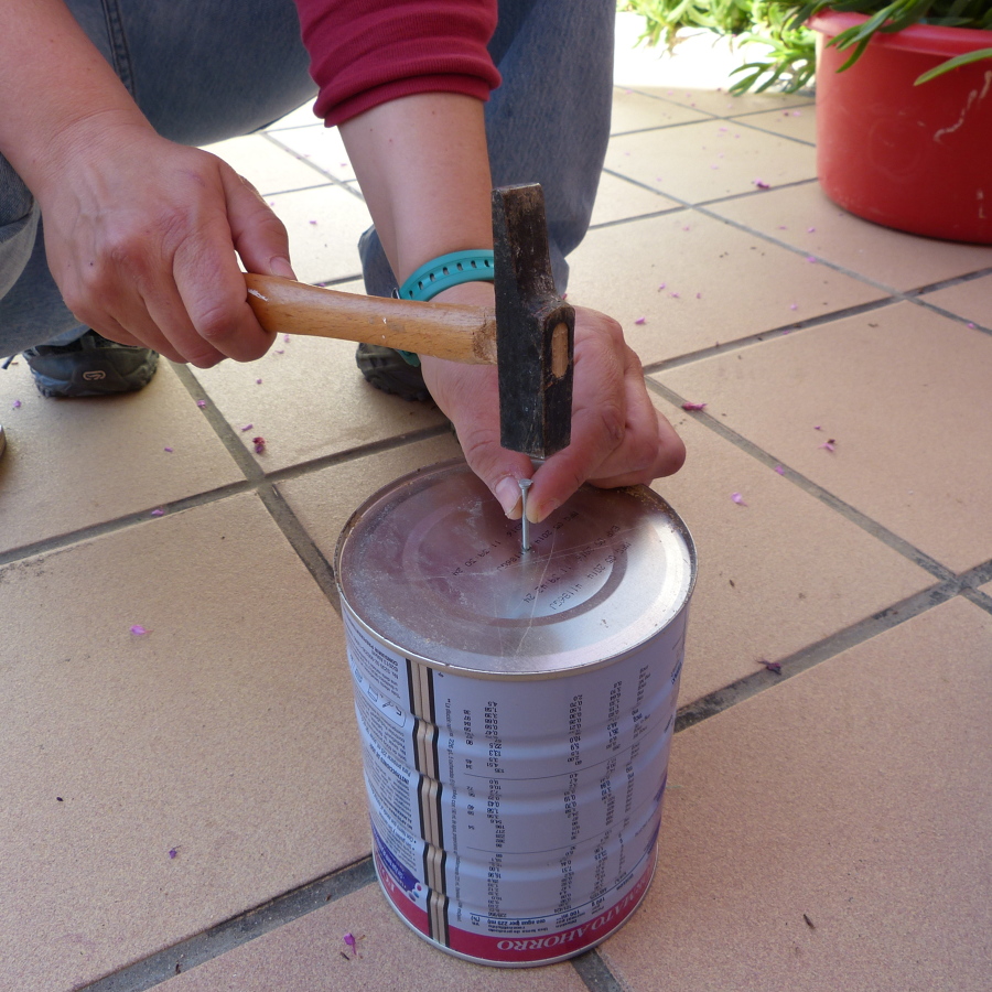 Hacer agujero para salida la del agua