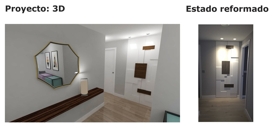 Hall: acceso a dormitorio principal, baño general y cocina