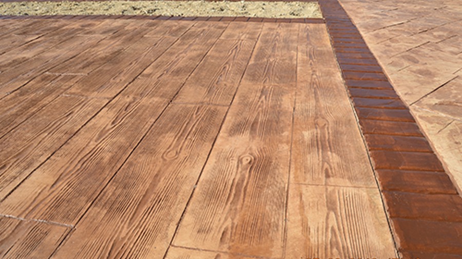Hormigon impreso madera