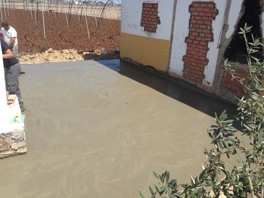 Hormigonado de la losa de cimentación