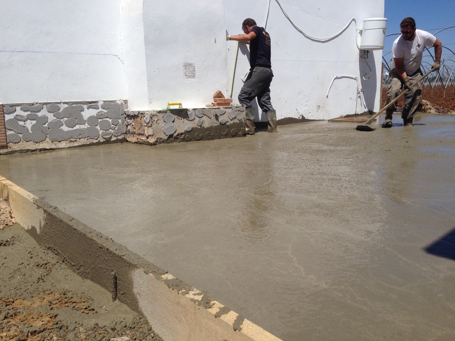 Hormigonado de la losa de cimentación