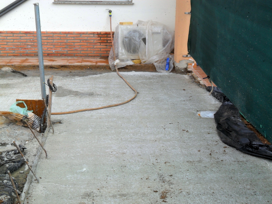Hormigonado para ampliación de vivienda