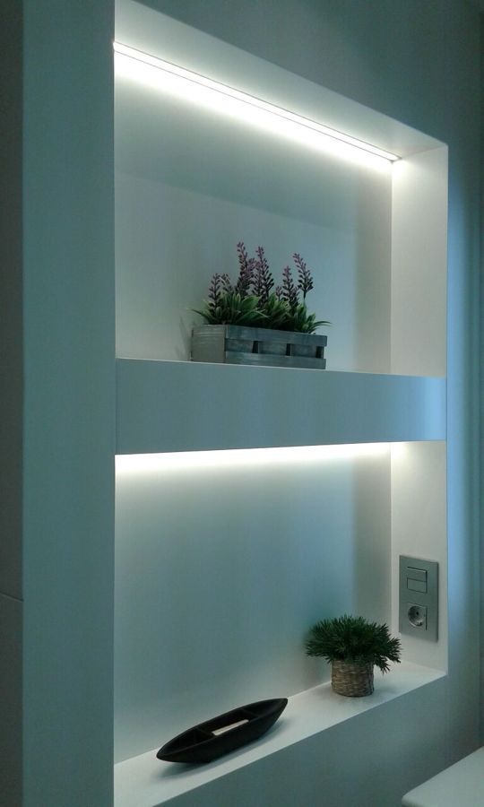 Iluminación de huecos en led.