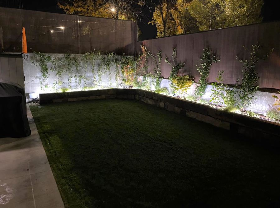 Iluminación de la jardinera